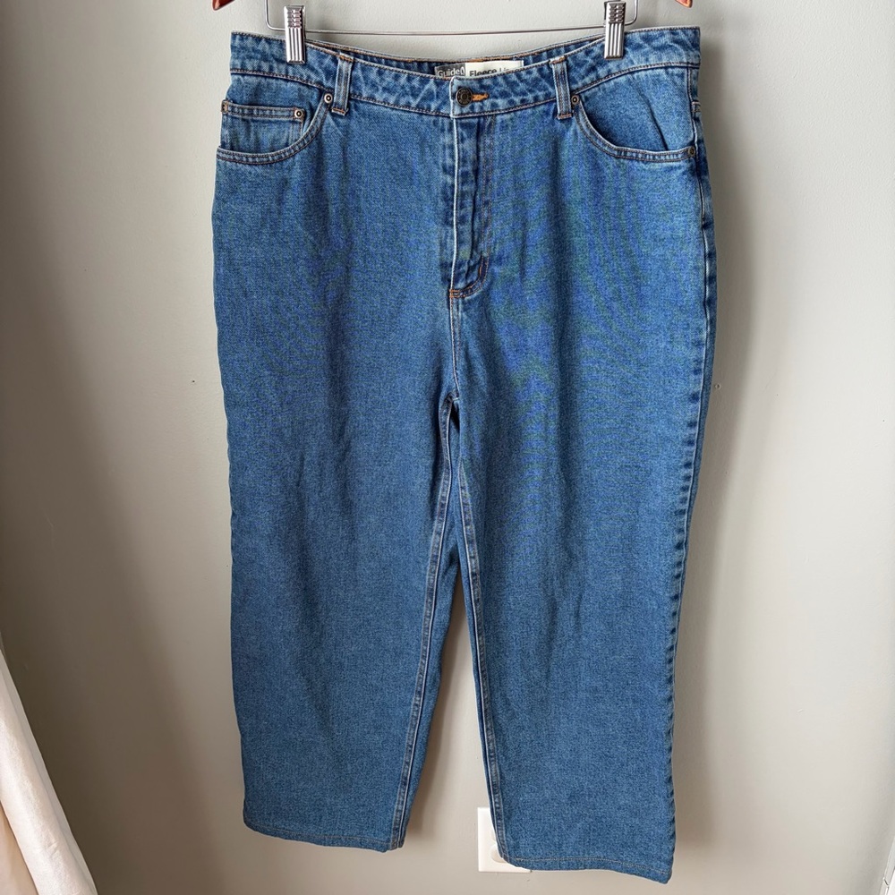 Vintage Guide Series Fleece Lined Mom Jeans Women's Sz 16- Light Wash‎ High Rise